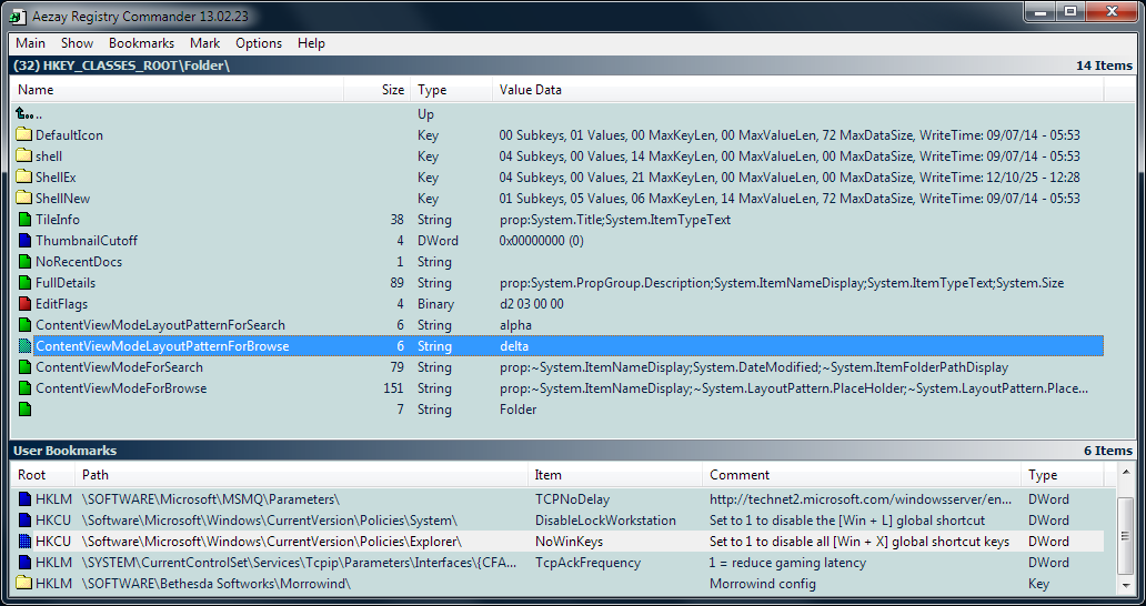 Registry Commander Screenshot Screenshot